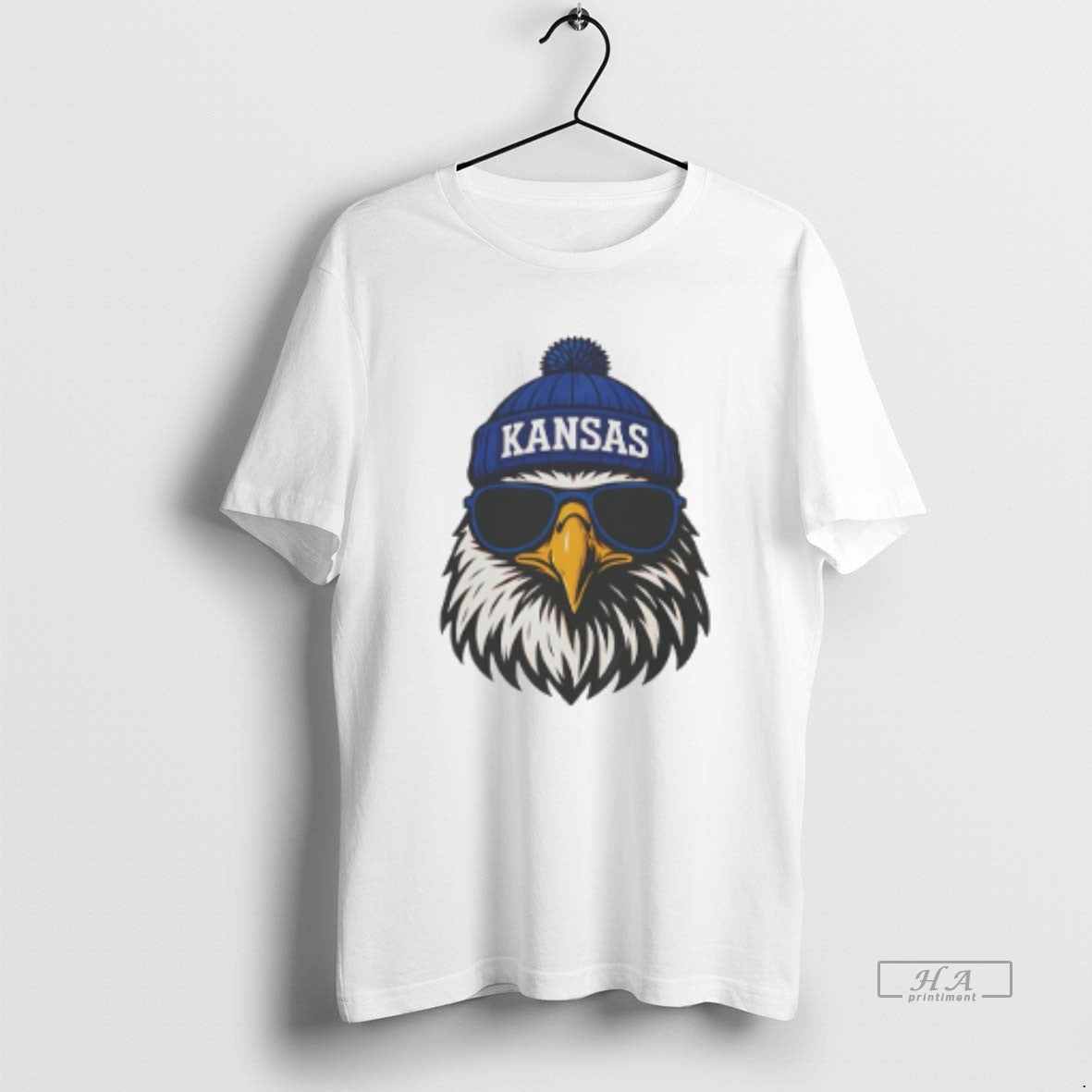 Official Kansas Jayhawks Jayhawk With Hat And Glasses