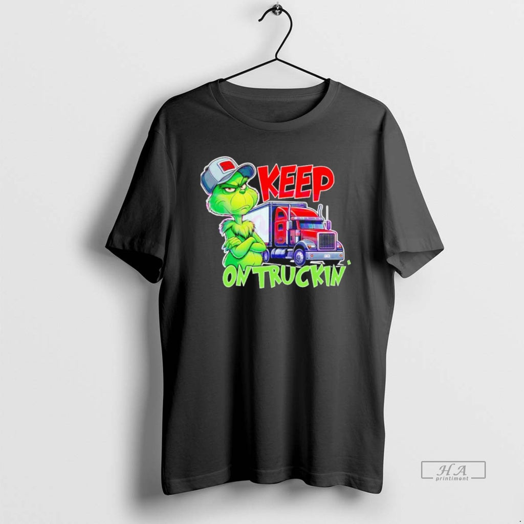 Official Keep On Truckin Christmas Grinch Truck Driver