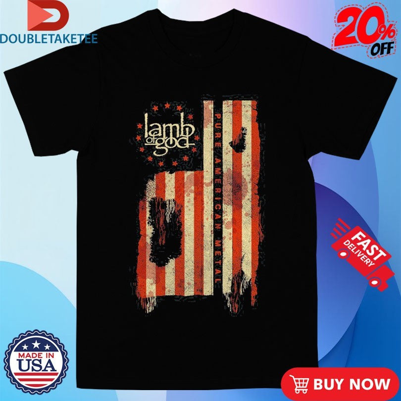 Official Lamb Of God Pure American Metal Flag Shirts Unisex , , , Long Sleeve Tee