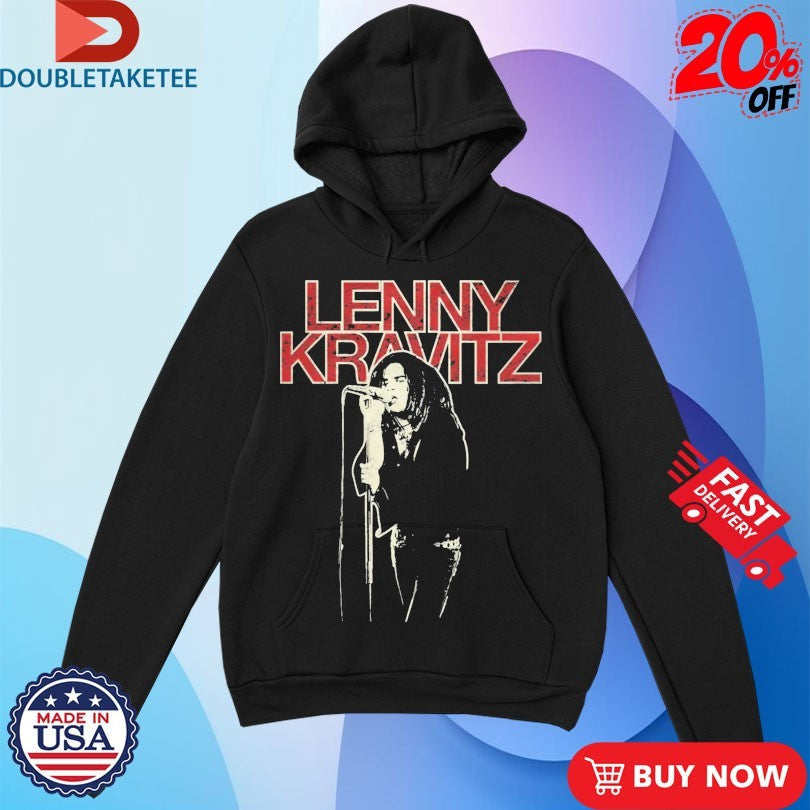 Official Lenny Kravitz Mic Pose Shirts Unisex , , , Long Sleeve Tee