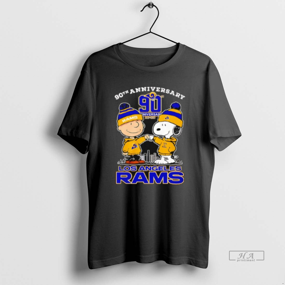 Official Los Angeles Rams 90th Anniversary 1936 2026 Snoopy Peanuts