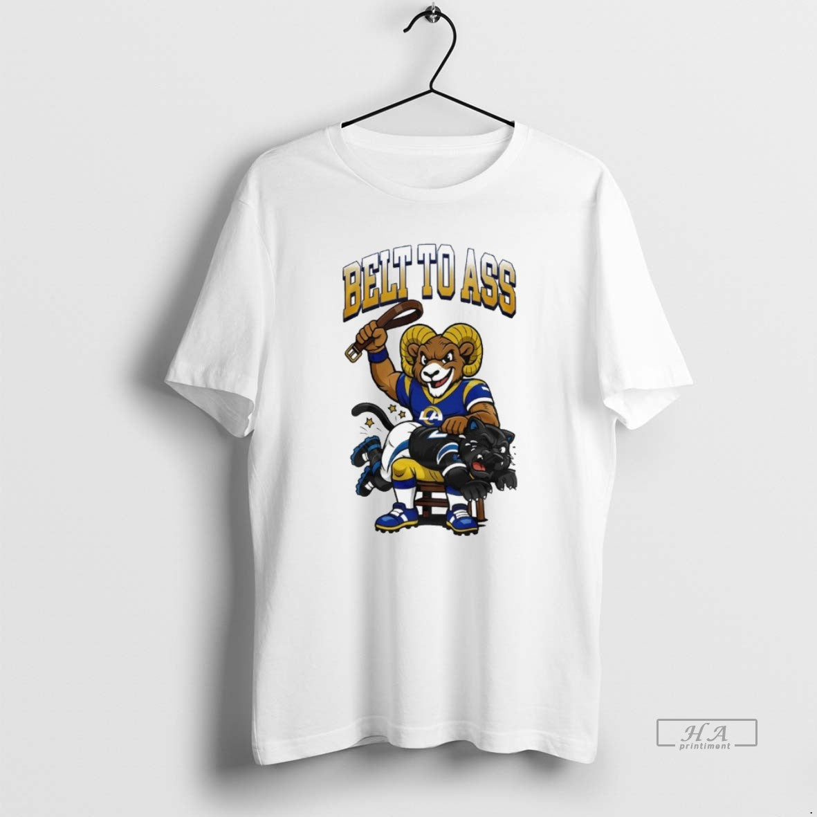 Official Los Angeles Rams Belt To Ass Carolina Panthers Mascot 2026