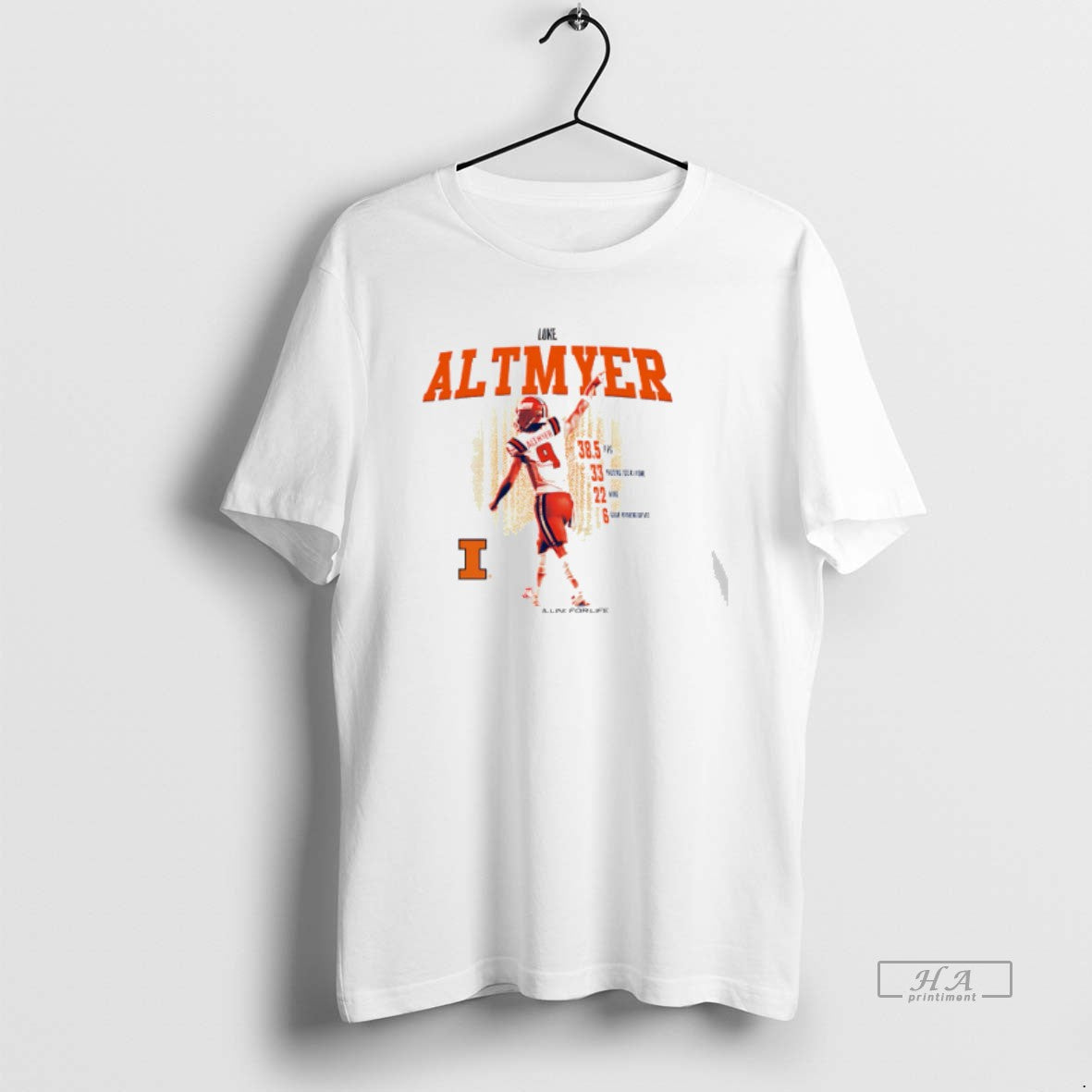 Official Luke Altmyer Illinois Fighting Illini Career Graphic