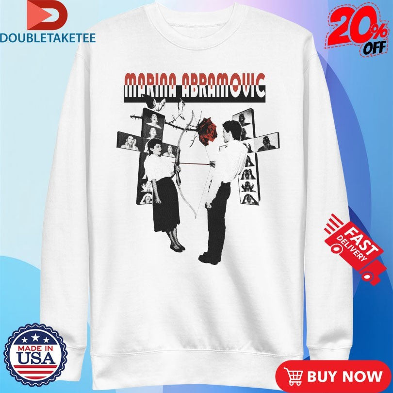 Official Marina Abramovic Bow And Arrow Shirts Unisex , , , Long Sleeve Tee