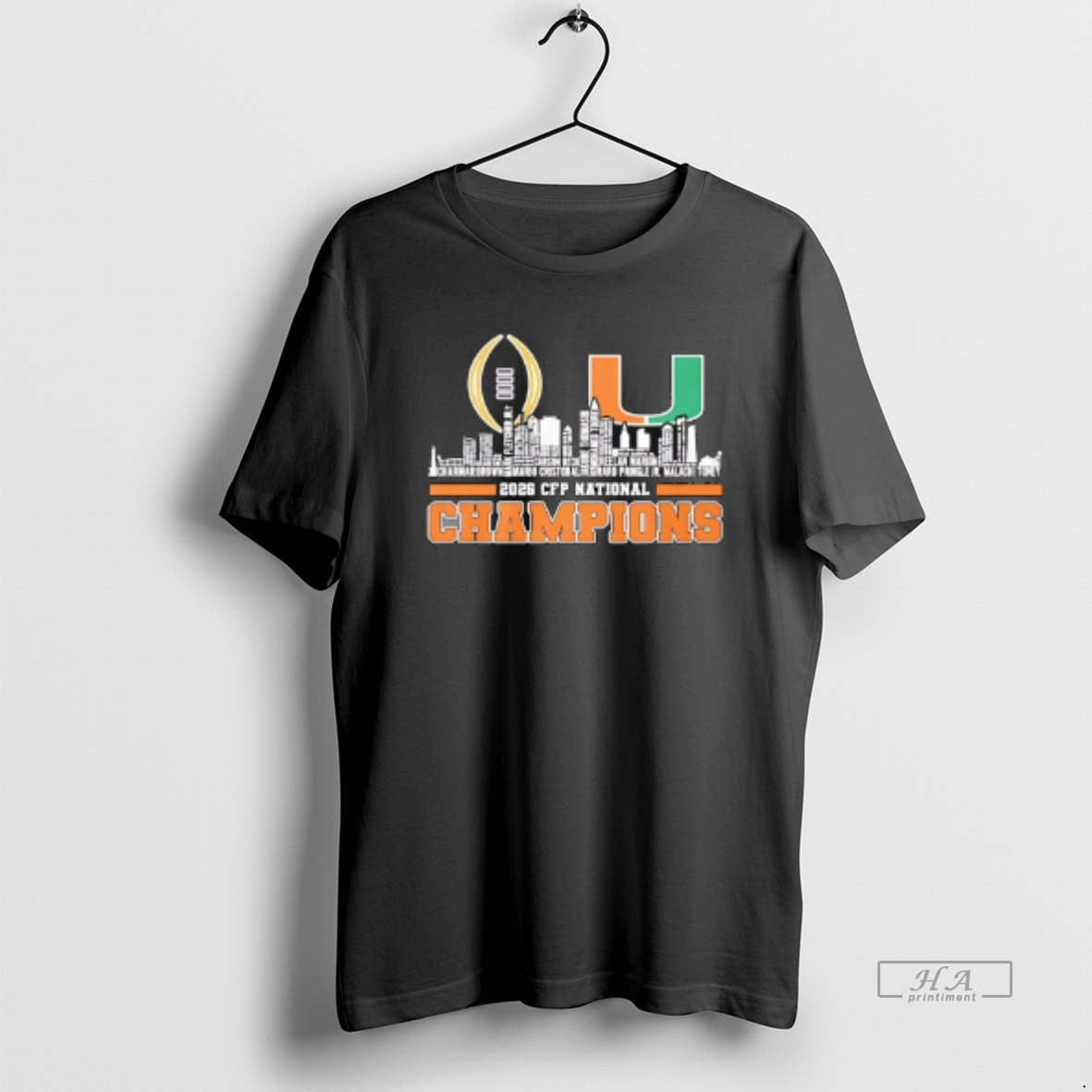 Official Miami Hurricanes 2026 Cfp National Champions Player Name City Skyline