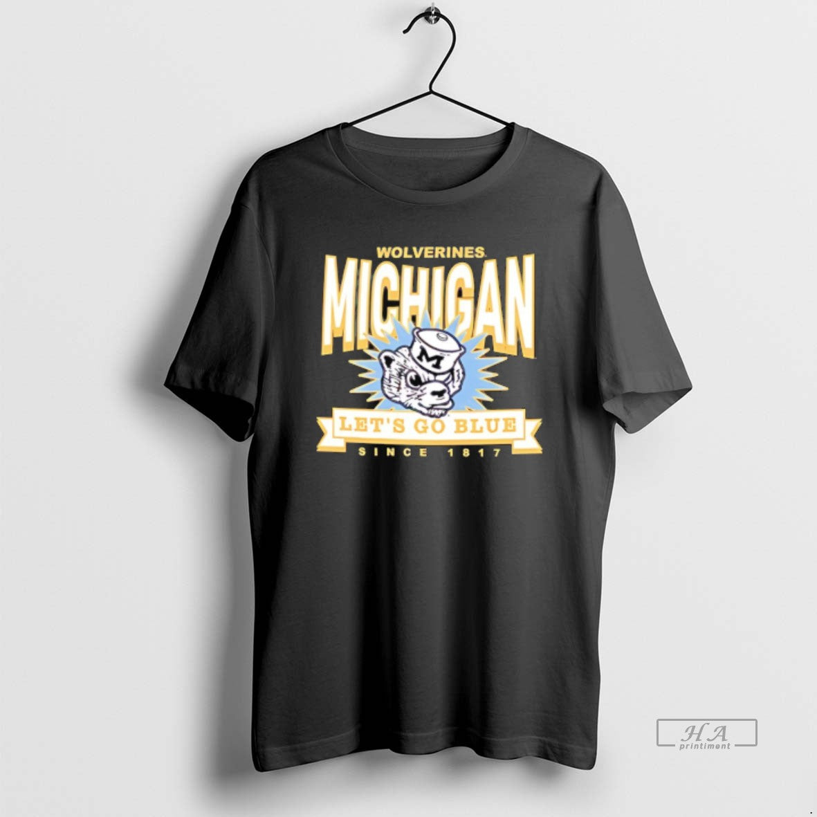 Official Michigan Wolverines Lets Go Blue Since 1817 Retro