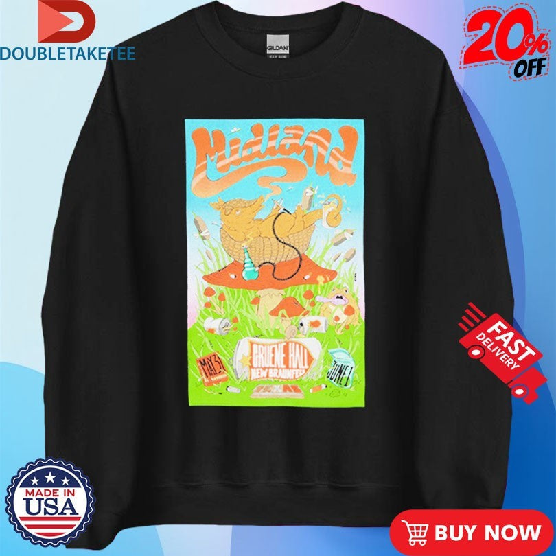 Official Midland Gruene Hall New Braunfels May 3 June 1 Event Mushroom Armadillo Shirts Unisex , , , Long Sleeve Tee