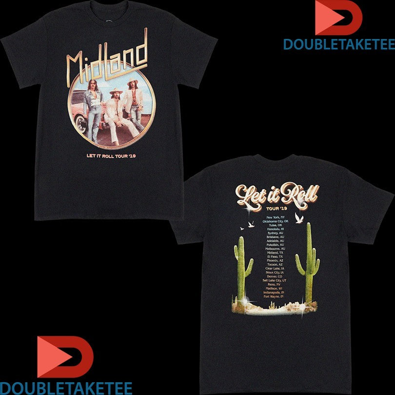 Official Midland Let It Roll Tour 2019 Cactus Photo Shirts Unisex , , , Long Sleeve Tee