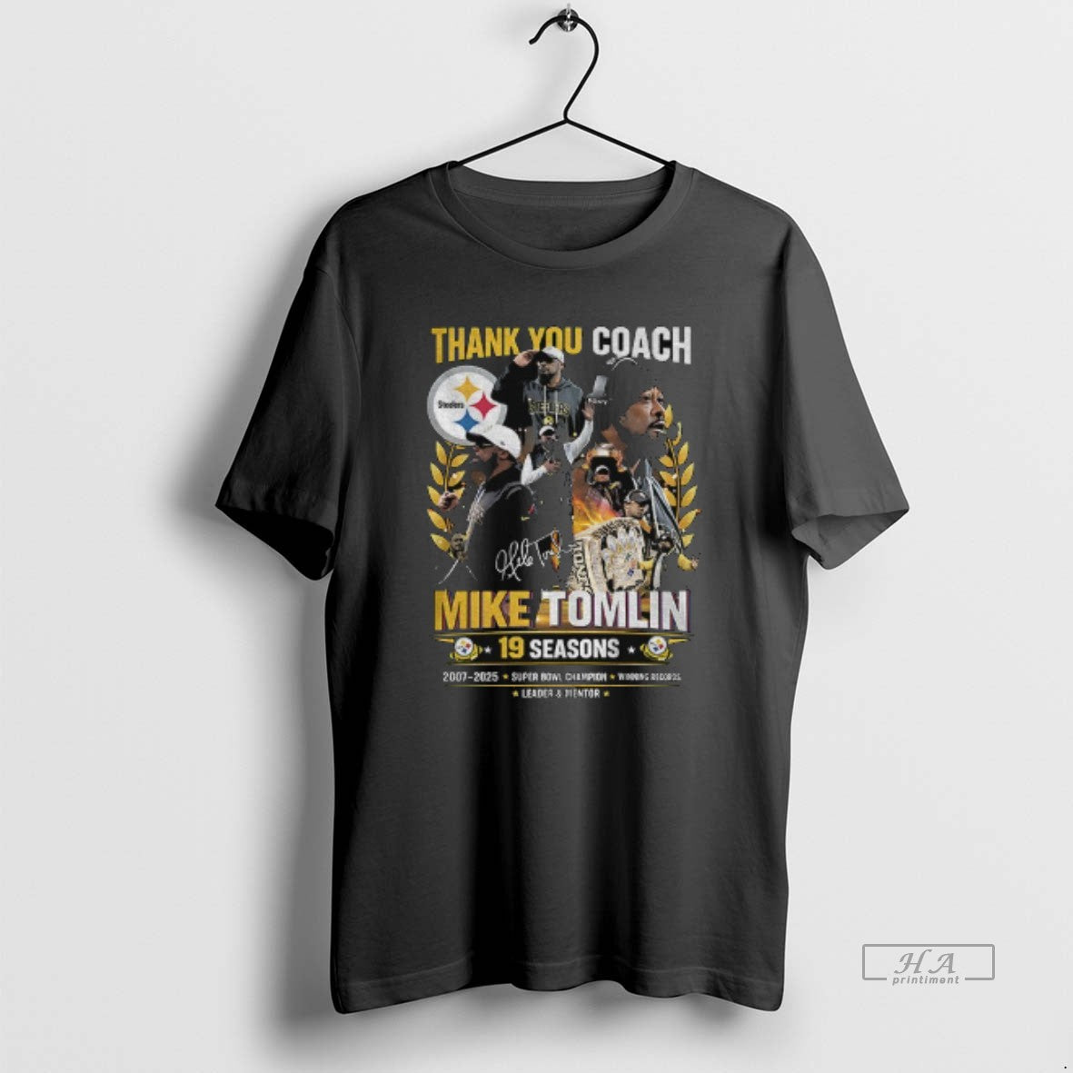 Official Mike Tomlin Pittsburgh Steelers Nfl Thank You Coach 19 Seasons Signature