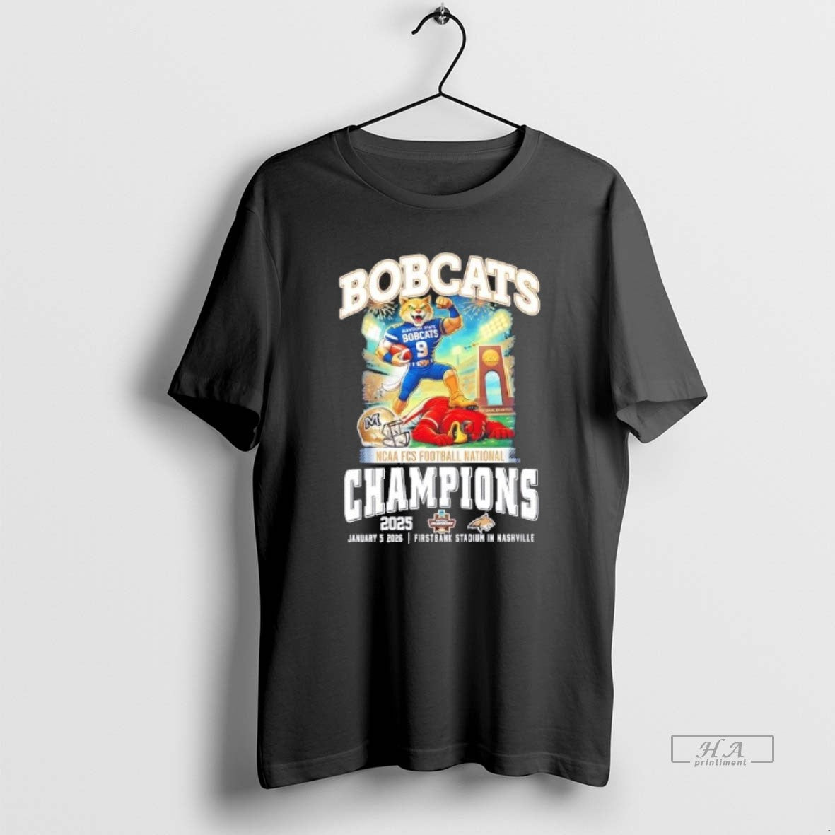 Official Montana State Bobcats 2025 Ncaa Fcs Football National Champions Mascot