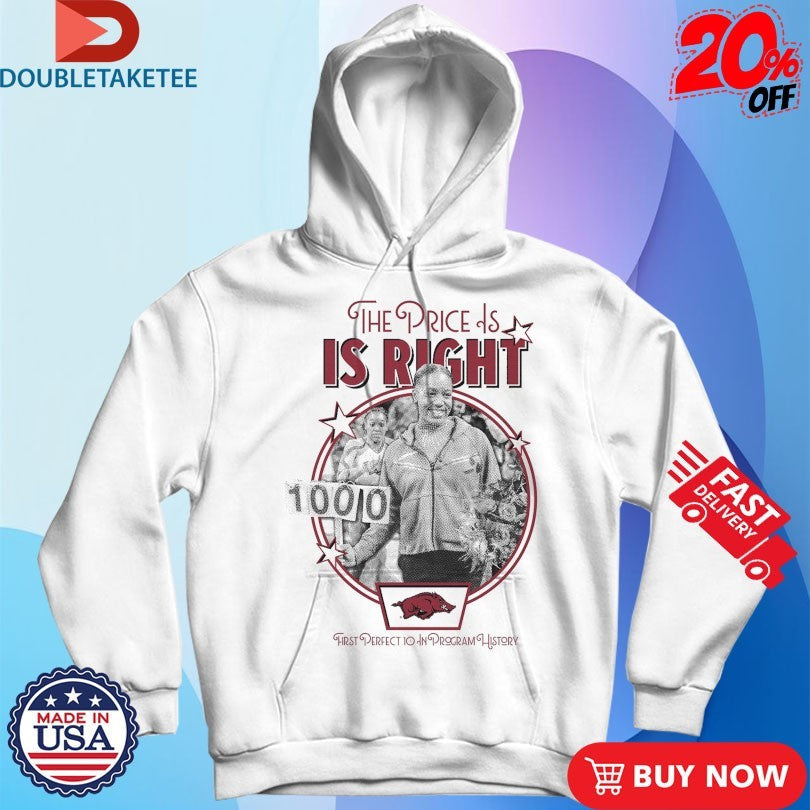 Official Morgan Price The Price Is Right First Perfect 10 In Program History Arkansas Razorbacks Shirts