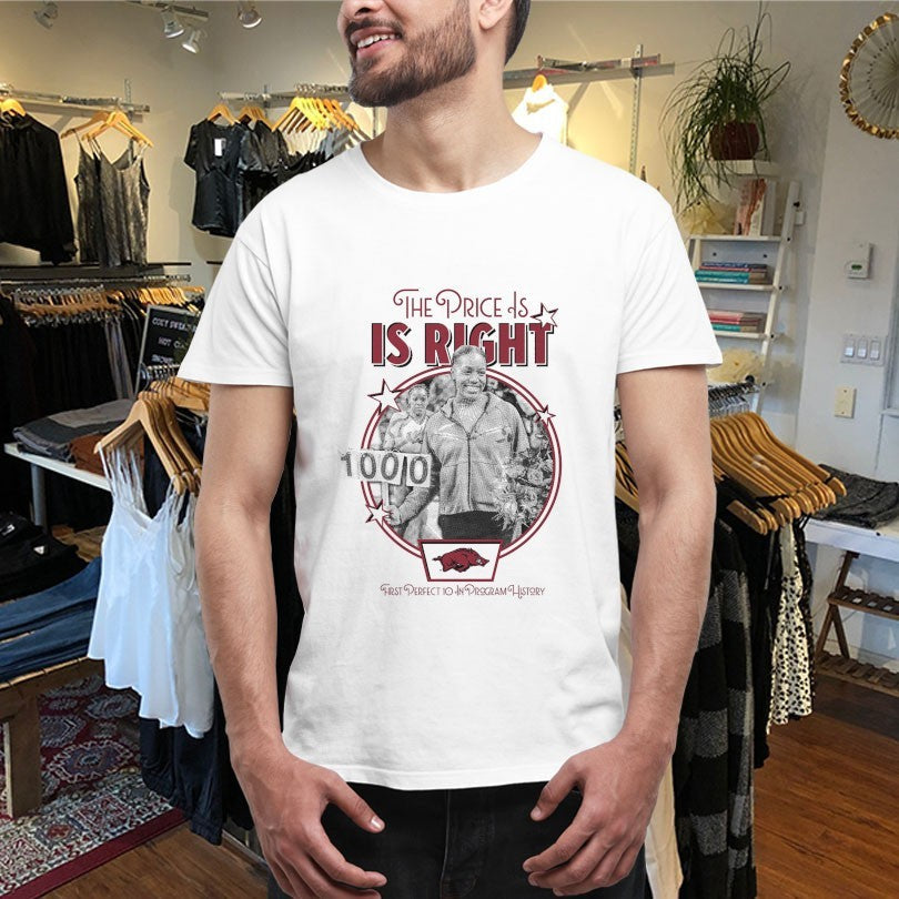 Official Morgan Price The Price Is Right First Perfect 10 In Program History Arkansas Razorbacks Shirts