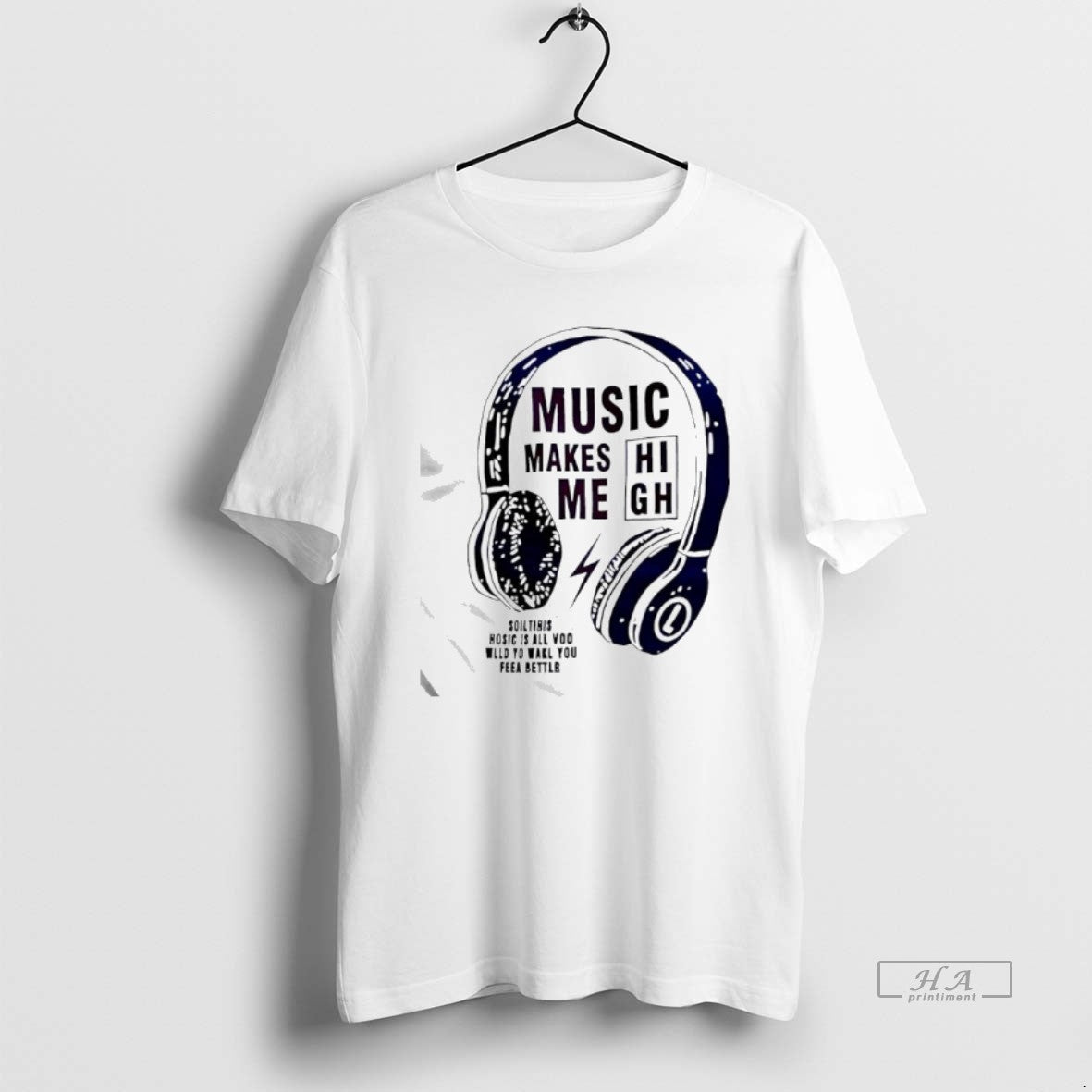 Official Music Makes Me High Slogan Graphic