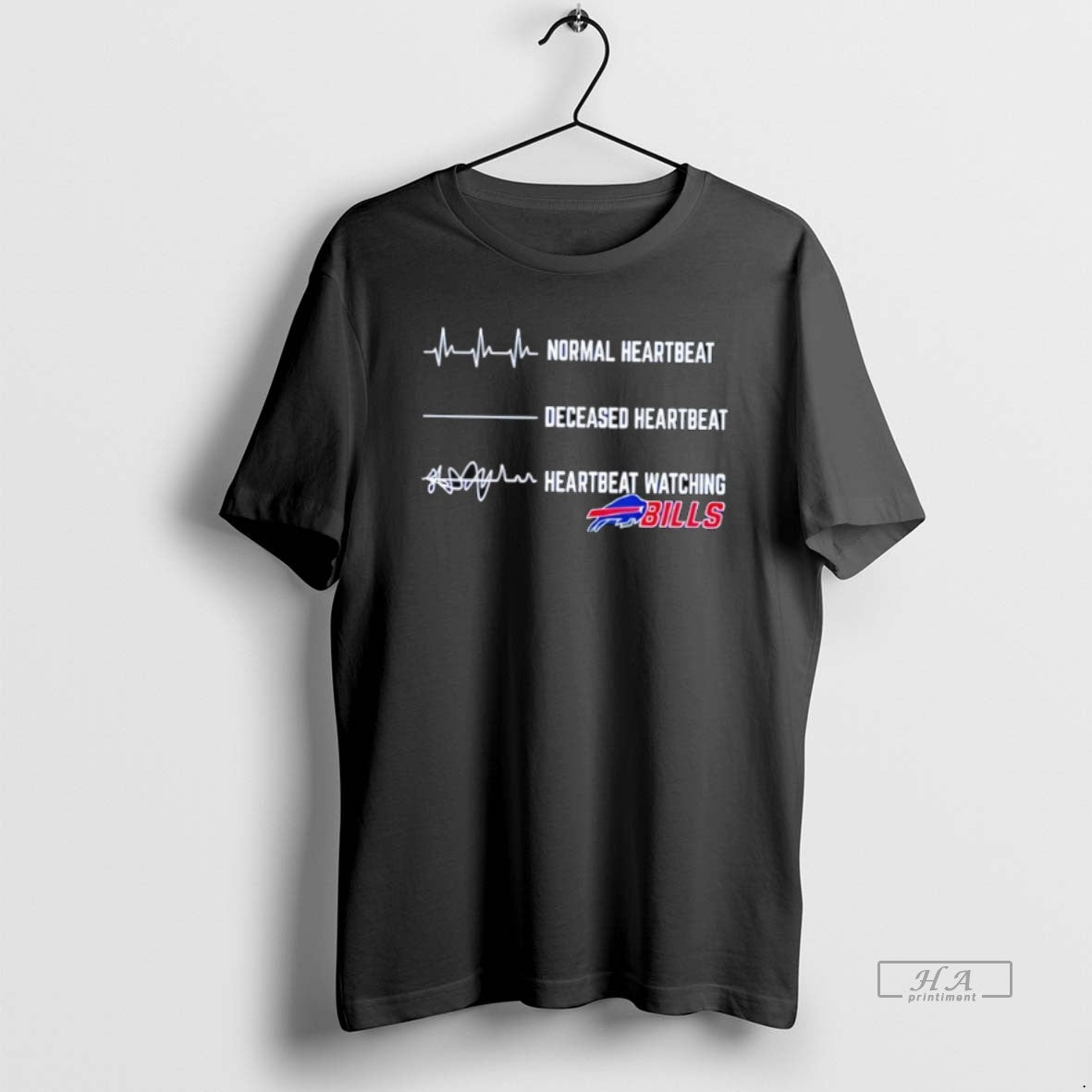 Official Nfl Normal Heartbeat Deceased Heartbeat Heartbeat Watching Buffalo Bills