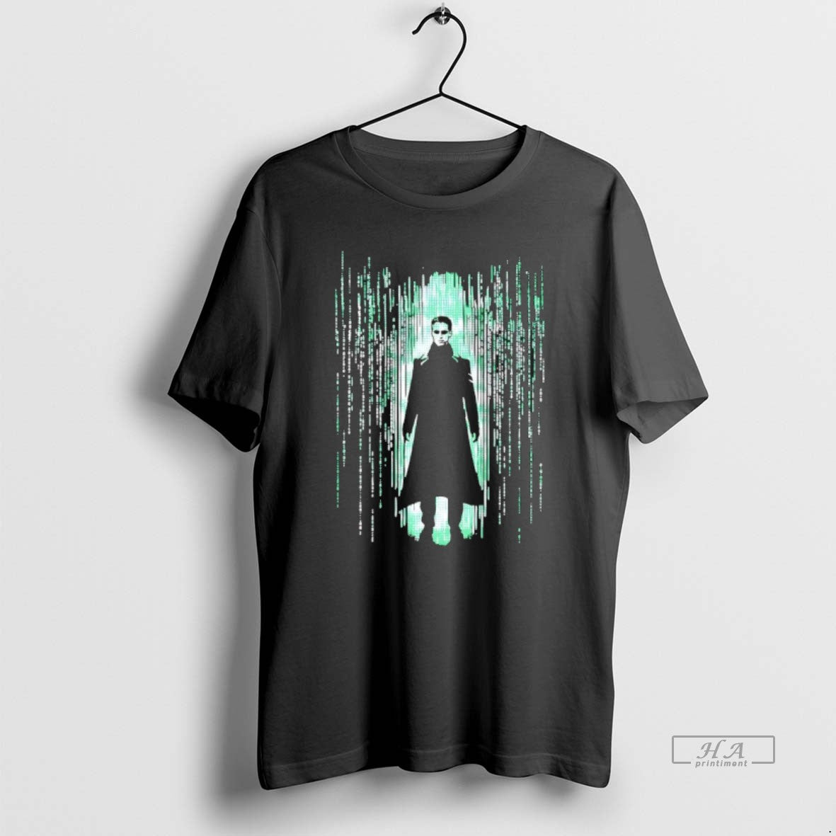 Official Neo The Matrix Coded Rain Shirtneo The Matrix Code Rain Retro