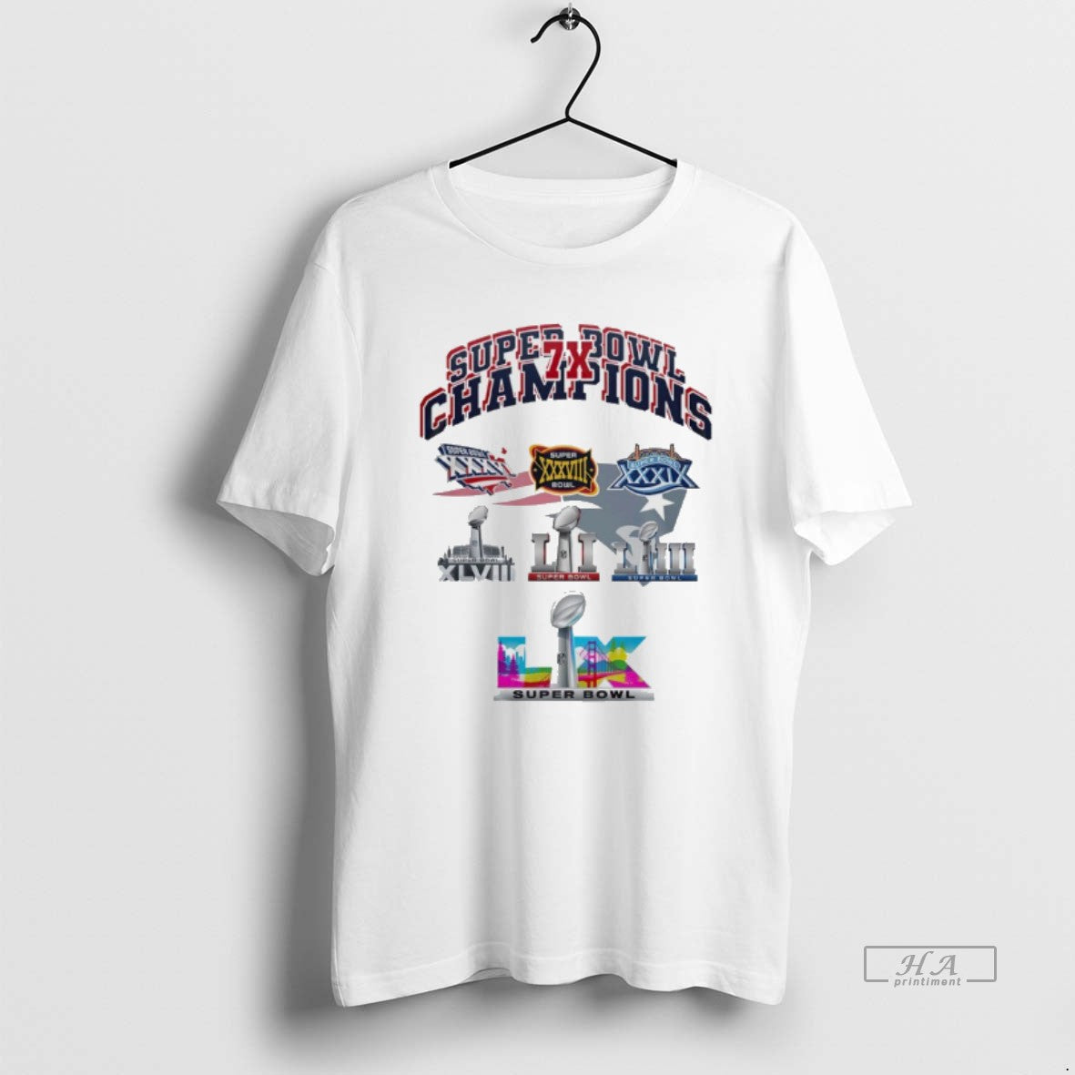 Official New England Patriots Super Bowl Champions 7x