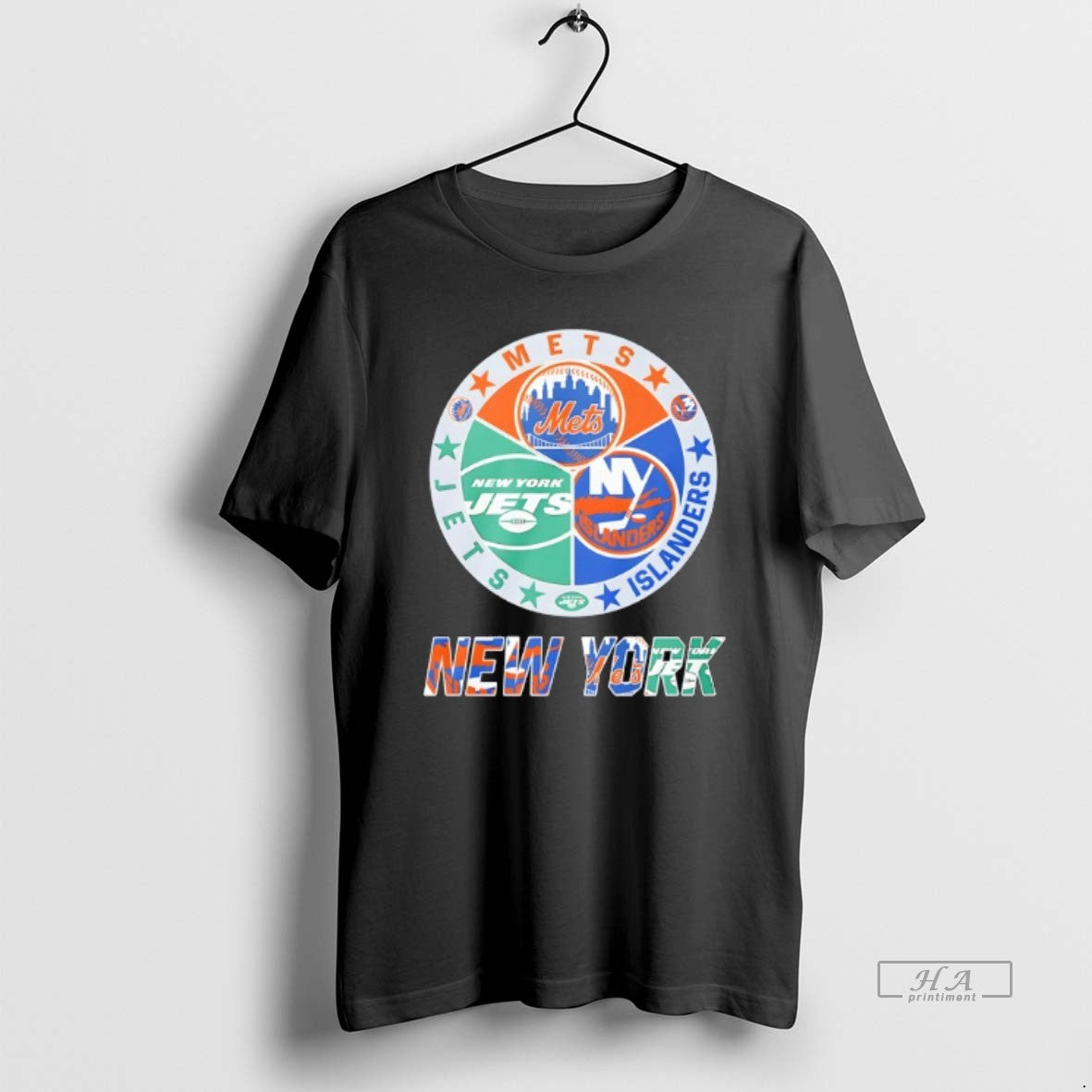 Official New York Islanders New York Mets New York Jets Mashup Logo