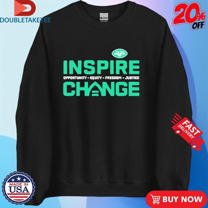 Official New York Jets Inspire Change Opportunity Equity Freedom Justice Shirts Unisex , , , Long Sleeve Tee