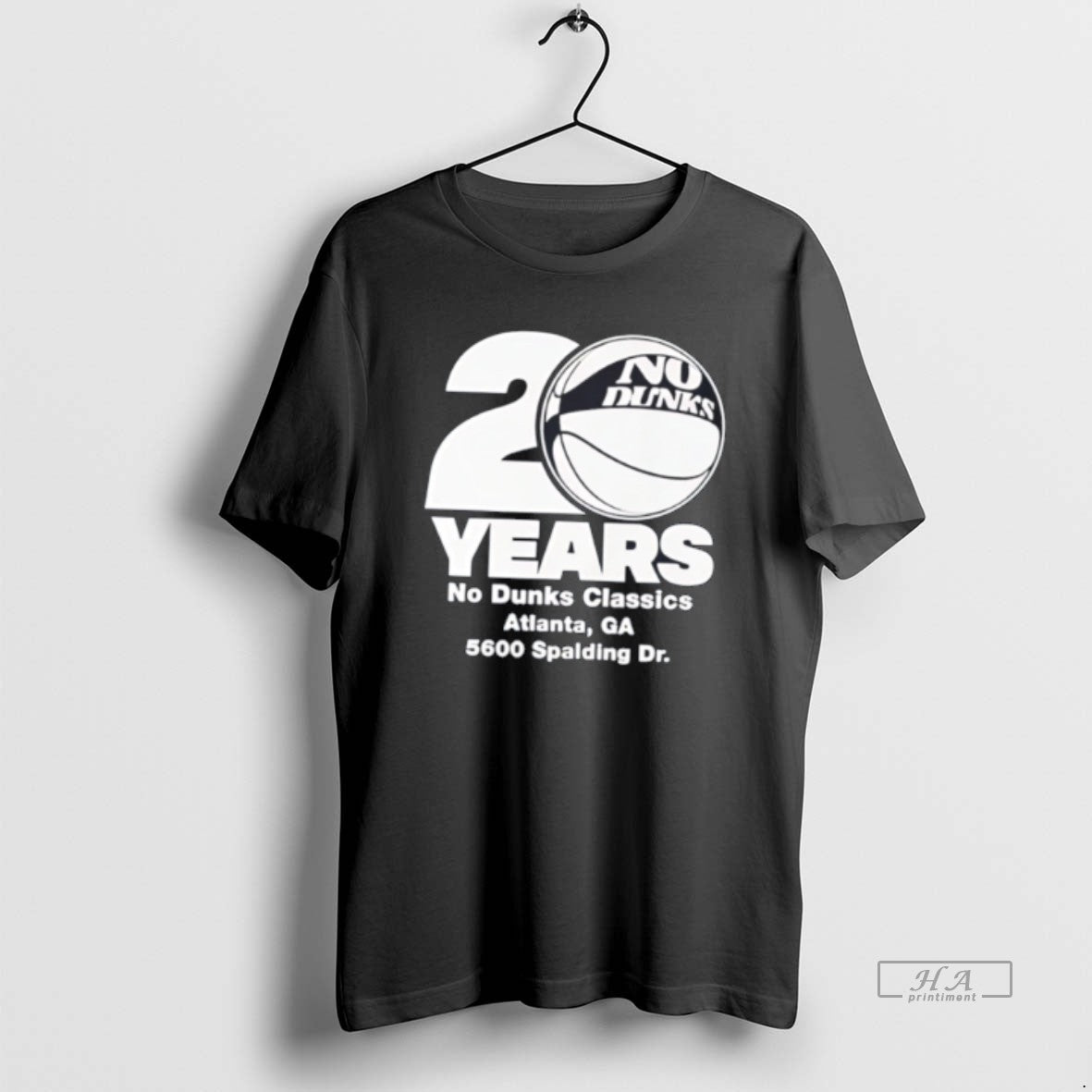 Official No Dunks 20th Anniversary Atlanta Ga 5600 Spalding Dr Tee