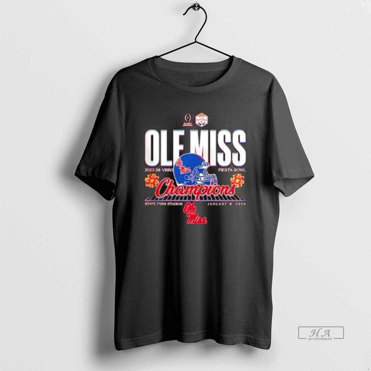Official Ole Miss Football Vrbo Fiesta Bowl Champions 2026 Helmet