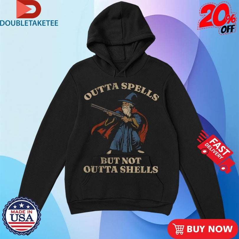 Official Outta Spells But Not Outta Shells Wizard Fantasy Shirts Unisex , , , Long Sleeve Tee