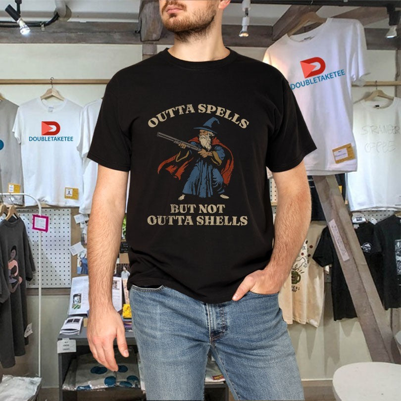 Official Outta Spells But Not Outta Shells Wizard Fantasy Shirts Unisex , , , Long Sleeve Tee