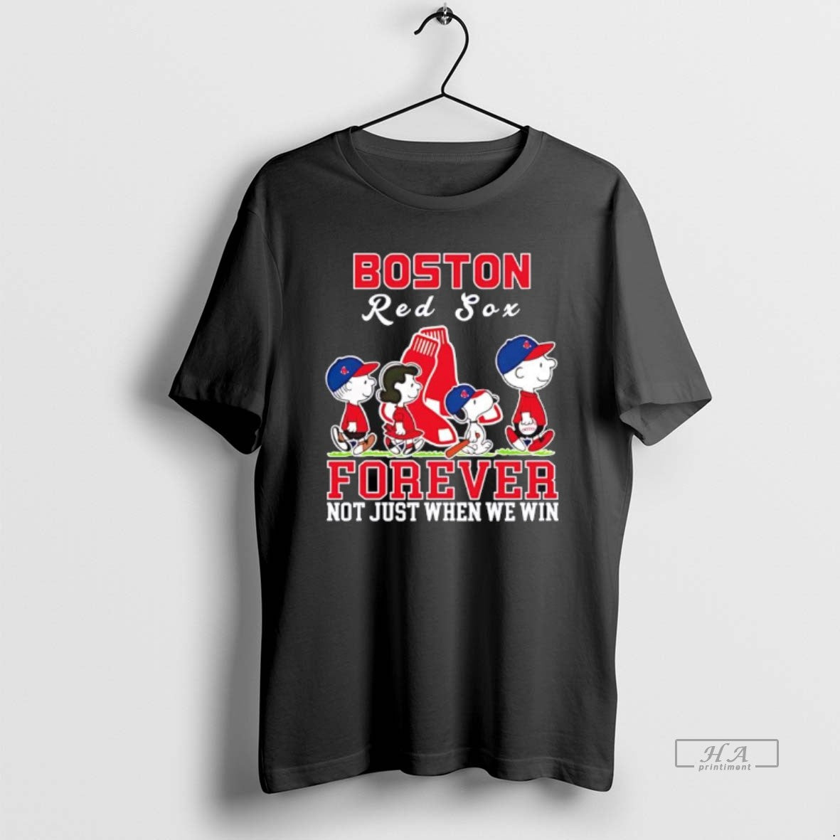 Official Peanuts Boston Red Sox Forever Not Just When We Win Graphic