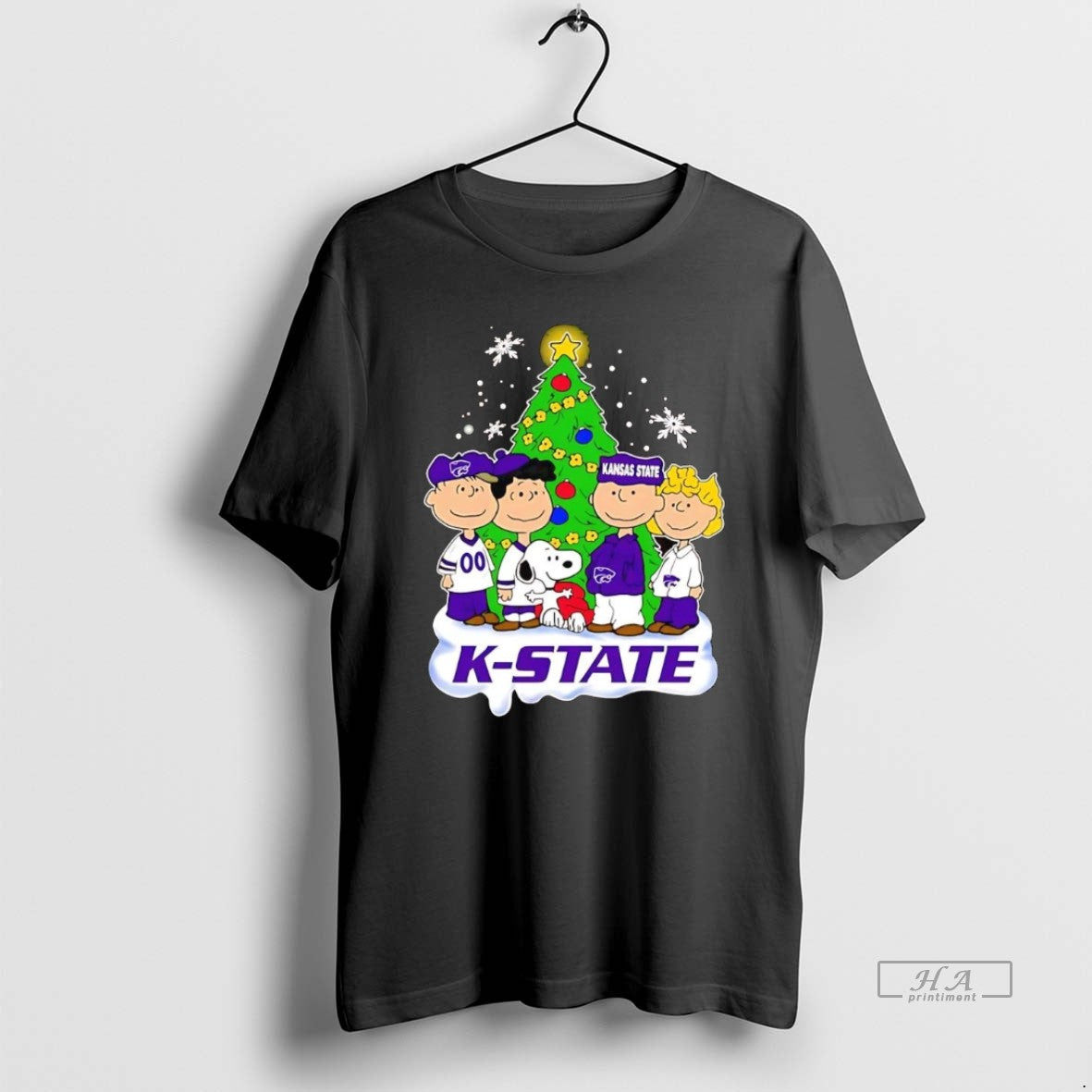 Official Peanuts Kansas State Wildcats Under Christmas Tree