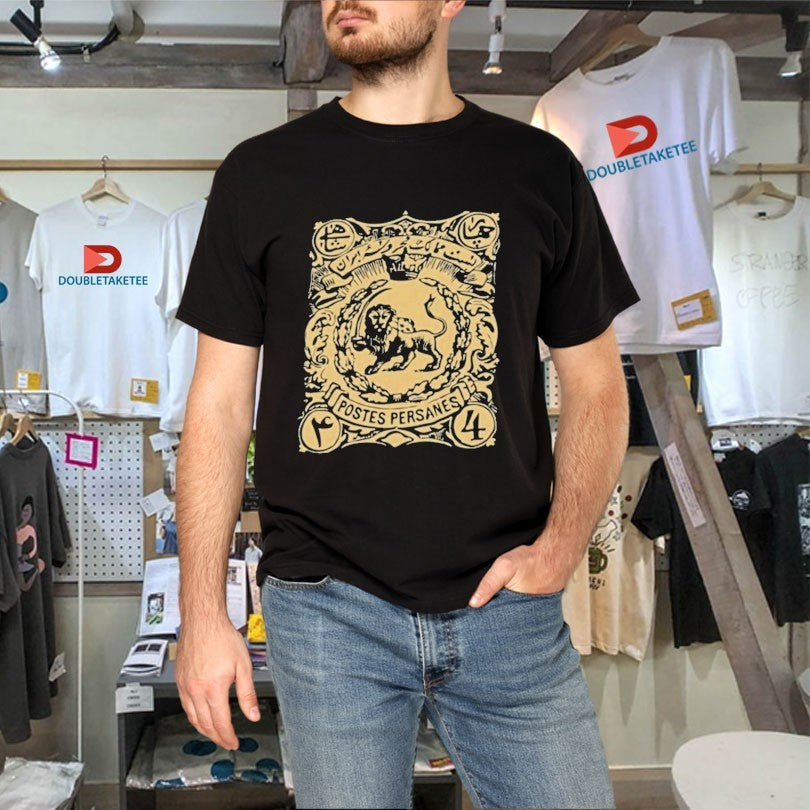 Official Persian Lion Stamp Iranian Heritage Shirts Unisex , , , Long Sleeve Tee