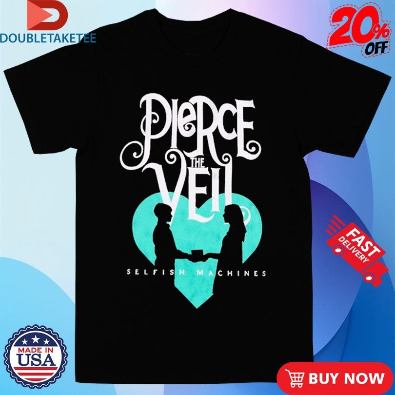 Official Pierce The Veil Selfish Machines Logo Heart Shirts Unisex , , , Long Sleeve Tee