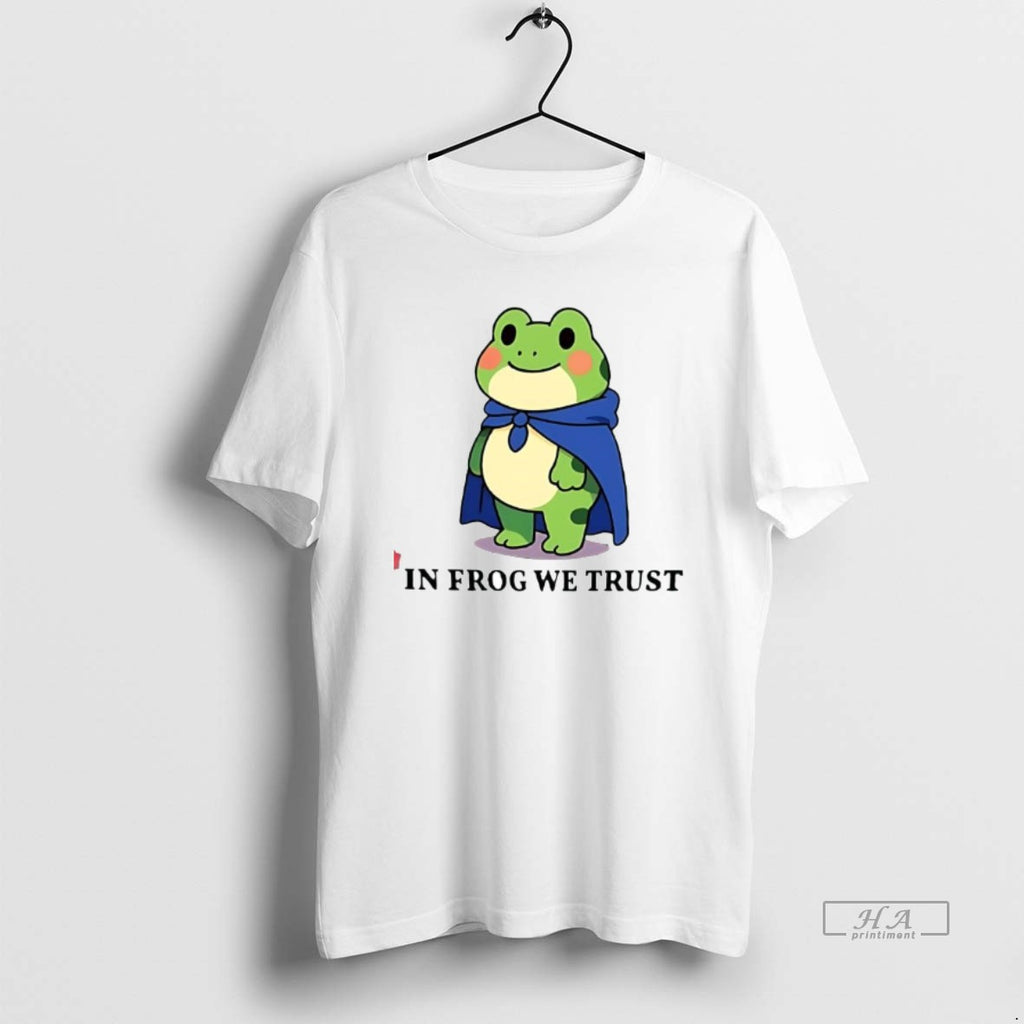 Official Premium In Frog We Trust Cute Activist Frog