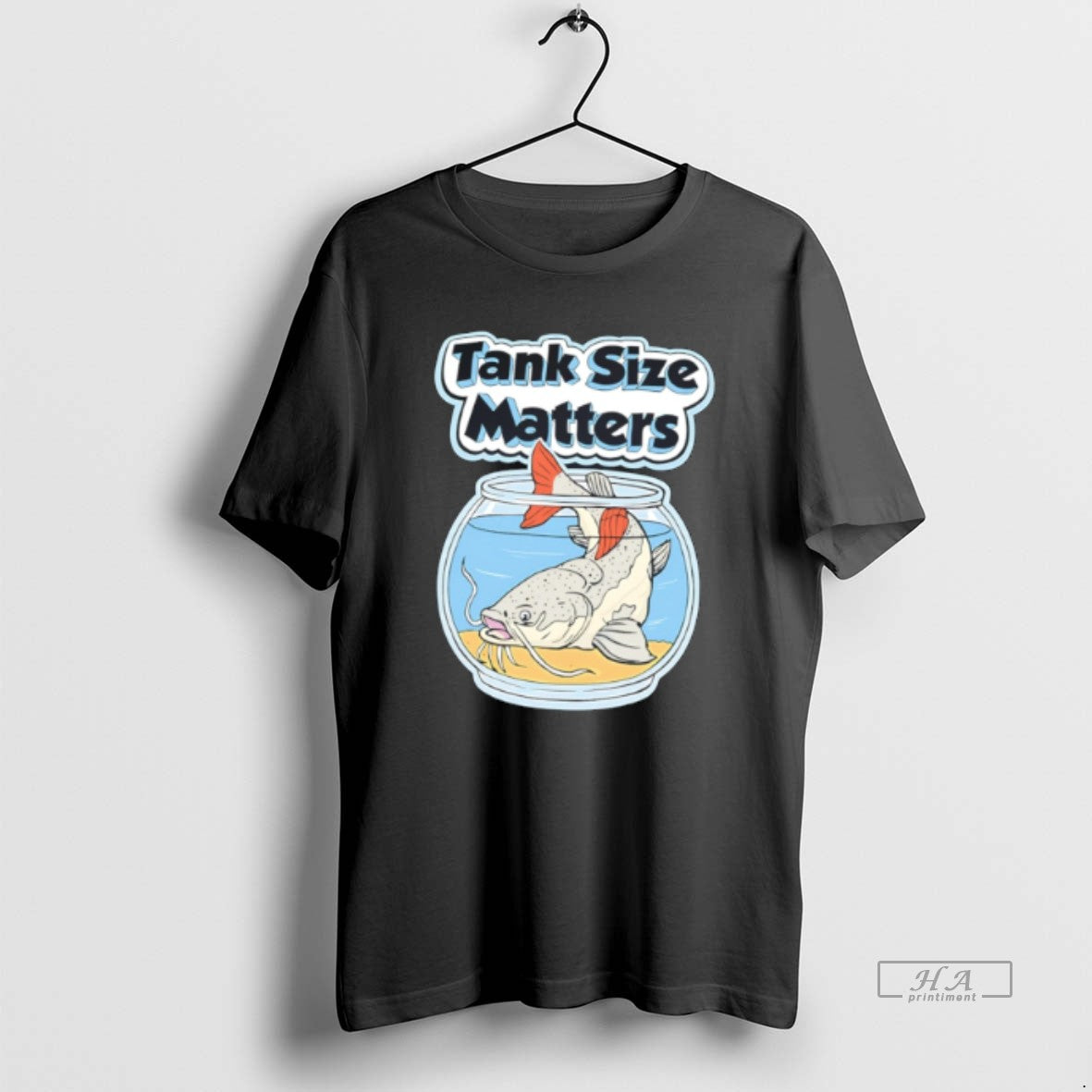 Official Redtail Catfish Tank Size Matters Aquarium Keeper Humor Tee