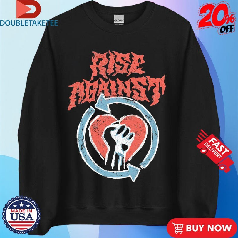 Official Rise Against Chicago Chalk Heart Shirts Unisex , , , Long Sleeve Tee