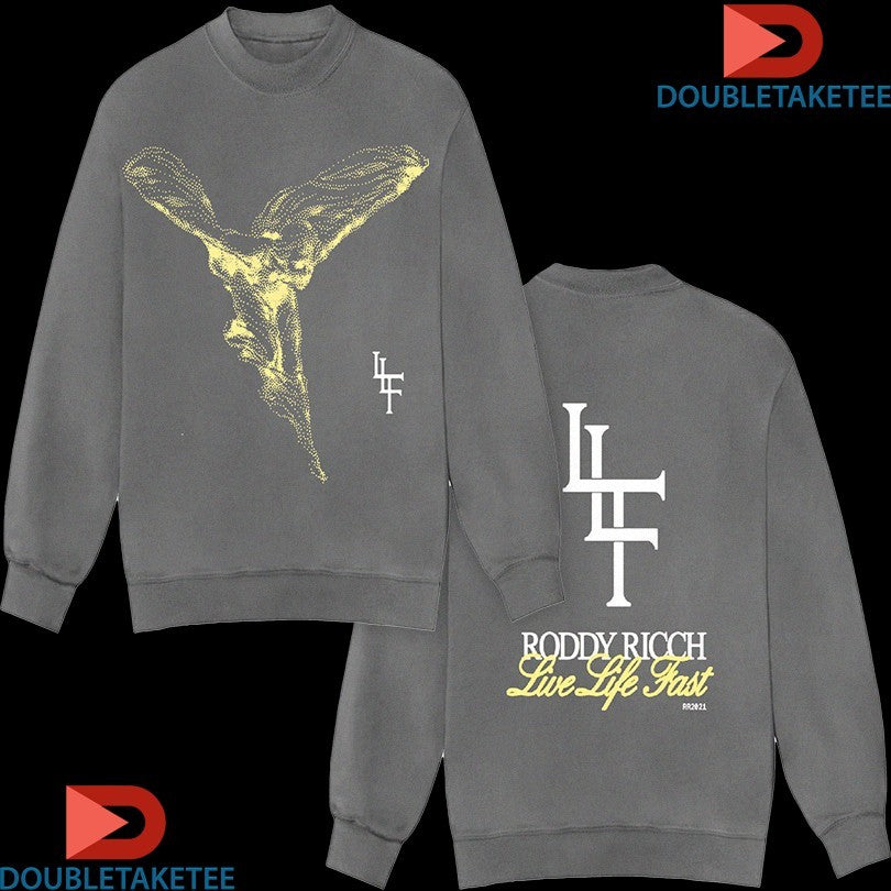 Official Roddy Ricch LLF Live Life Fast Angel Shirts Unisex , , , Long Sleeve Tee