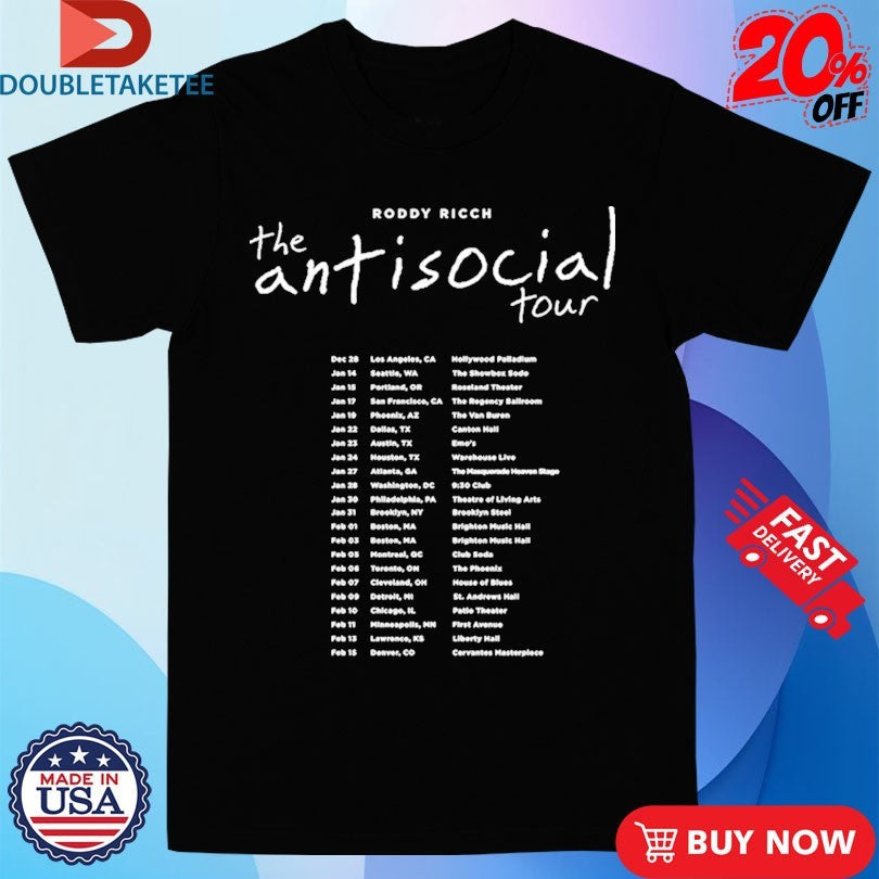 Official Roddy Ricch The Antisocial Tour Shirts Unisex , , , Long Sleeve Tee