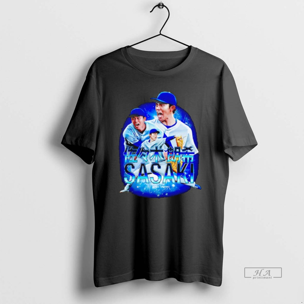 Official Roki Sasaki Los Angeles Dodgers Baseball Graphic