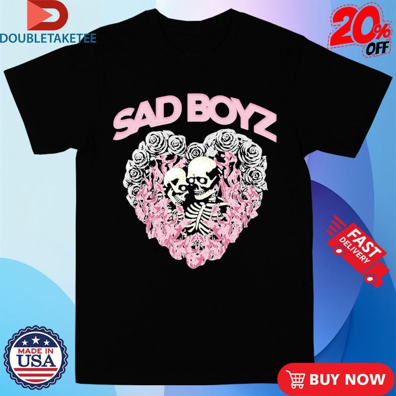 Official Sad Boyz Skeleton Heart Rose Shirts Unisex , , , Long Sleeve Tee