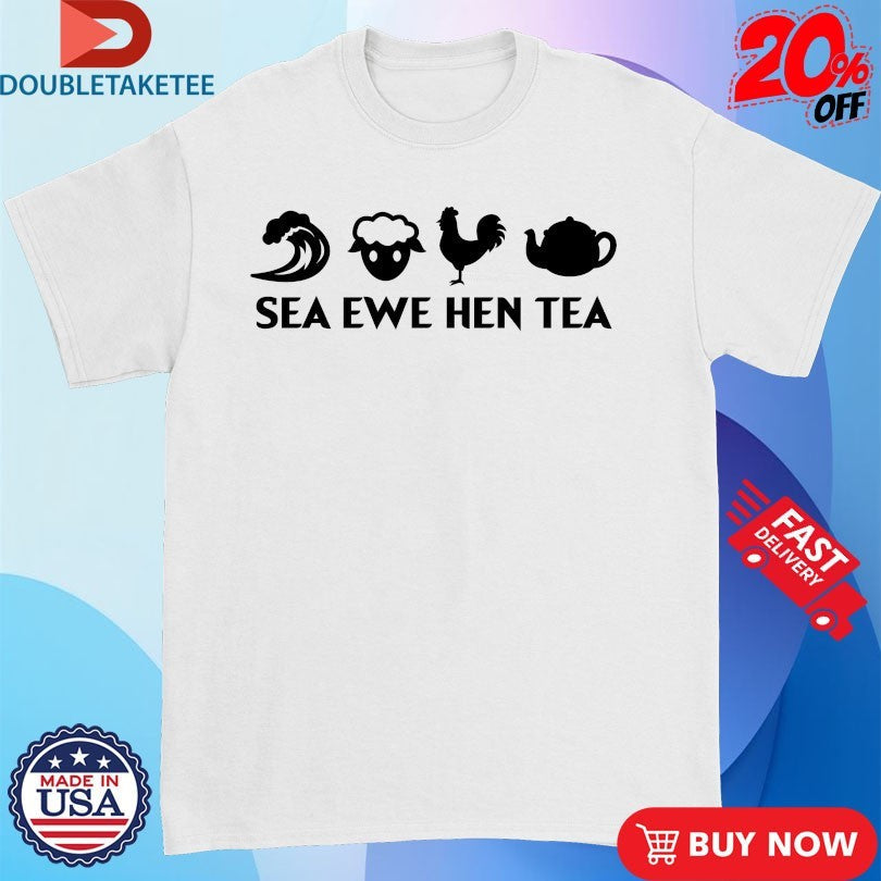 Official Sea Ewe Hen Tea Wave Sheep Rooster Shirts Unisex , , , Long Sleeve Tee