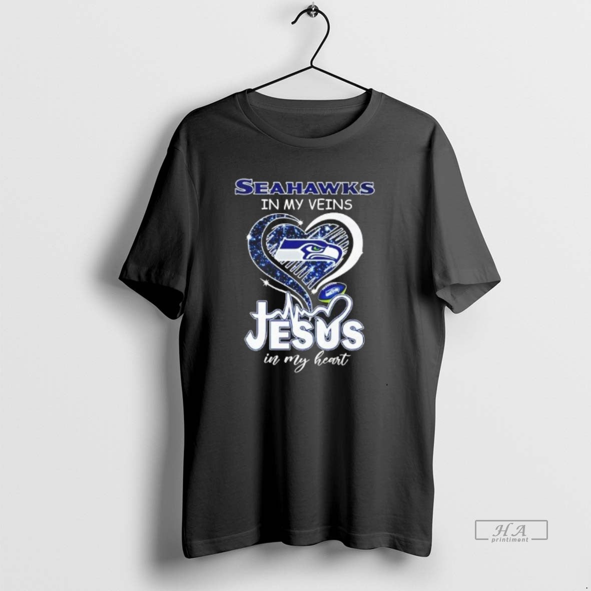 Official Seahawks In My Veins Jesus In My Heart Diamond Heart