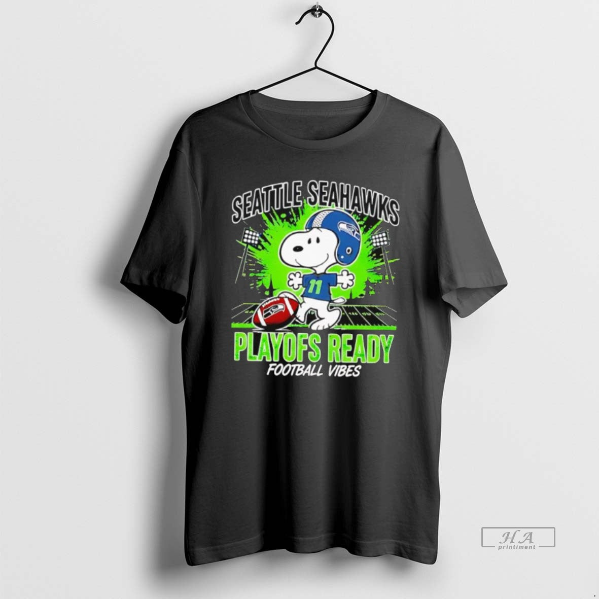 Official Seattle Seahawks Snoopy Peanuts Playoffs Ready Football Vibes