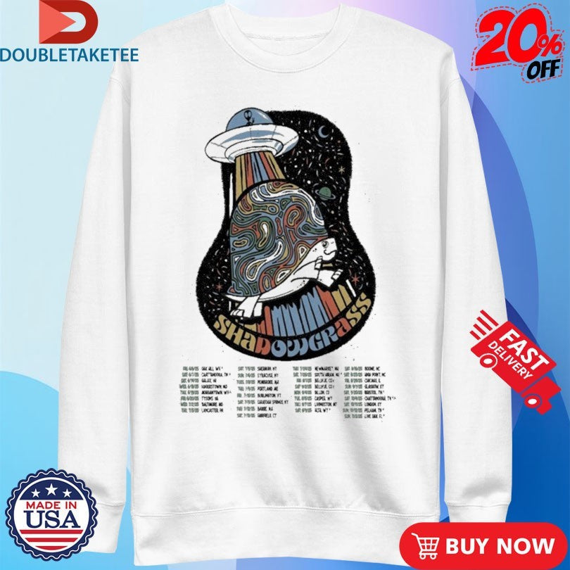 Official Shadowgrass 2025 Summer Tour UFO Turtle Shirts Unisex , , , Long Sleeve Tee