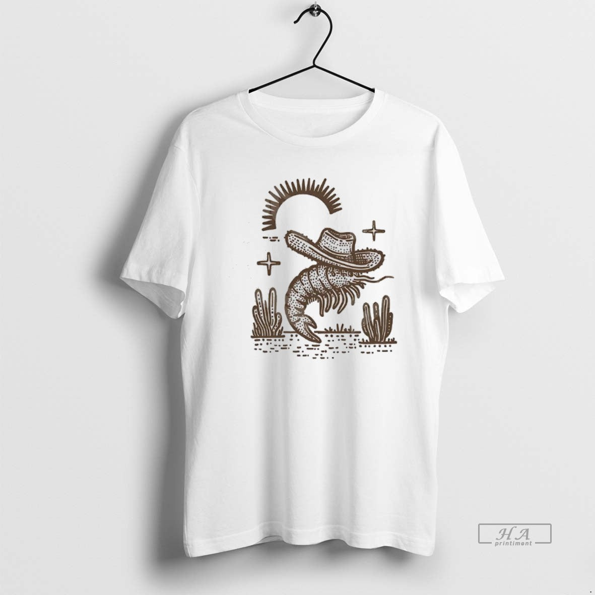 Official Shrimp Cowboy In Desert Funny