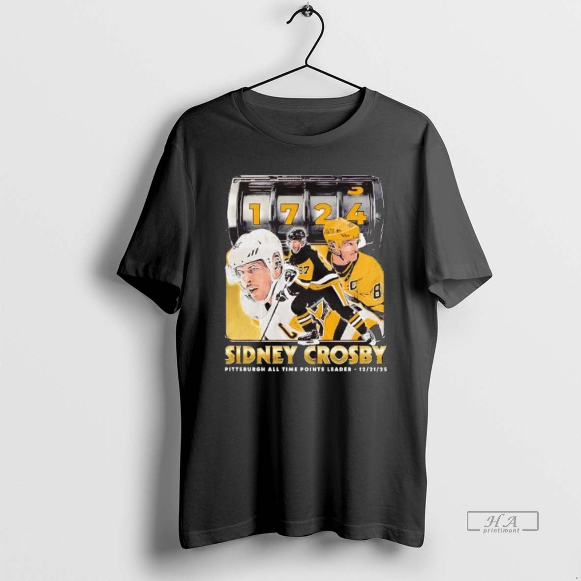Official Sidney Crosby Pittsburgh Penguins 1724 All Time Points Leader