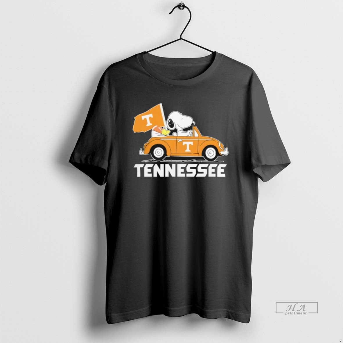 Official Snoopy And Woodstock Riding Tennessee Volunteers Football Car Logo