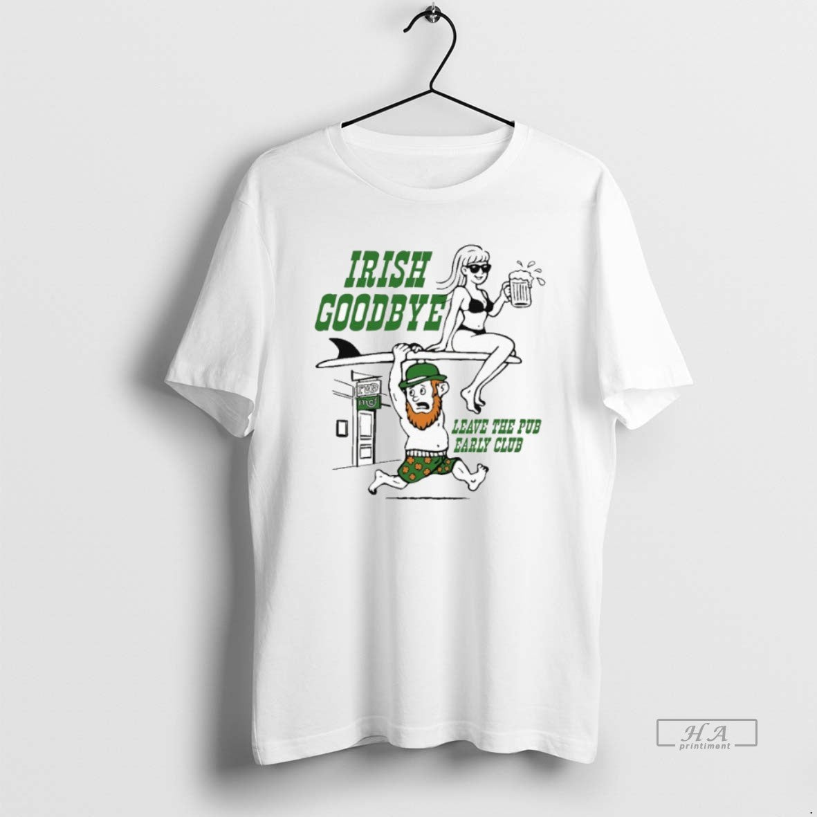 Official St Patricks Day Irish Goodbye Leave Pub Early Club Shirts