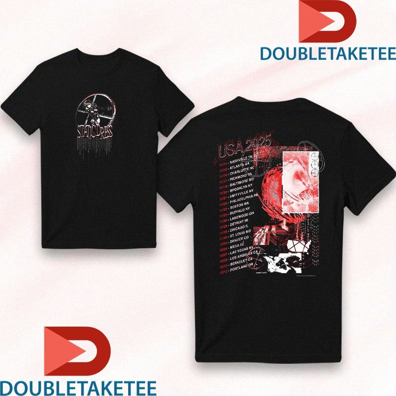 Official Static Dress 2025 Us Tour Shirts Unisex , , , Long Sleeve Tee