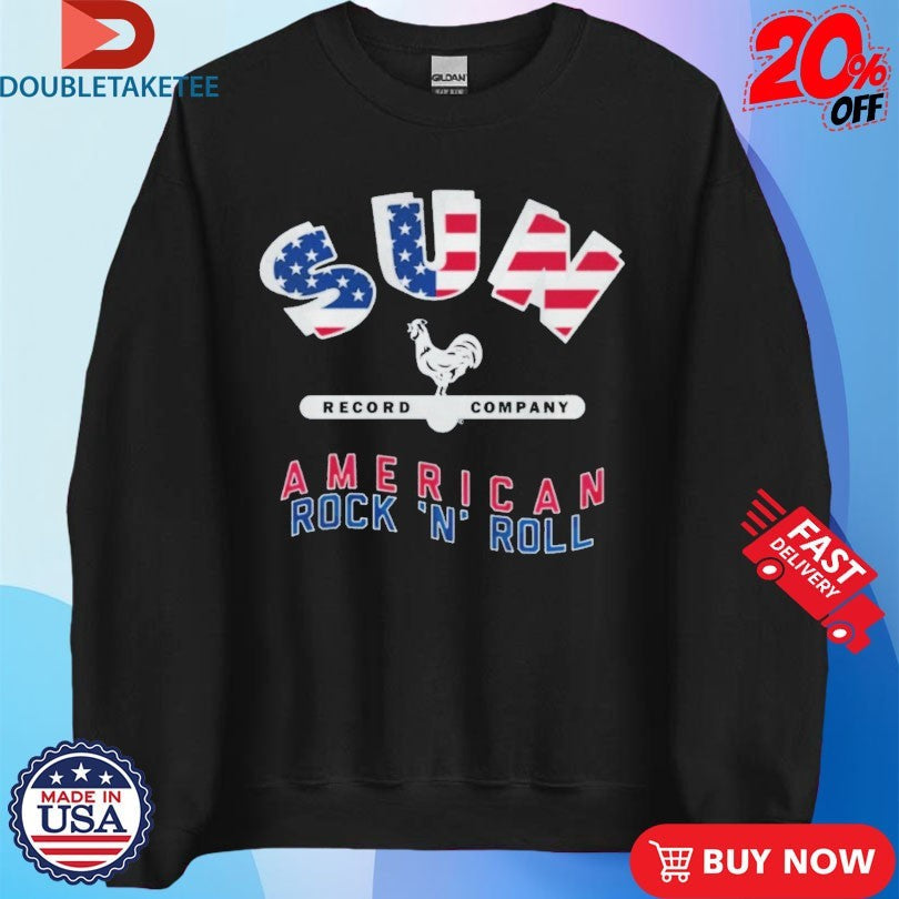 Official Sun Records American Rock &amp; Roll Flag Shirts Unisex , , , Long Sleeve Tee
