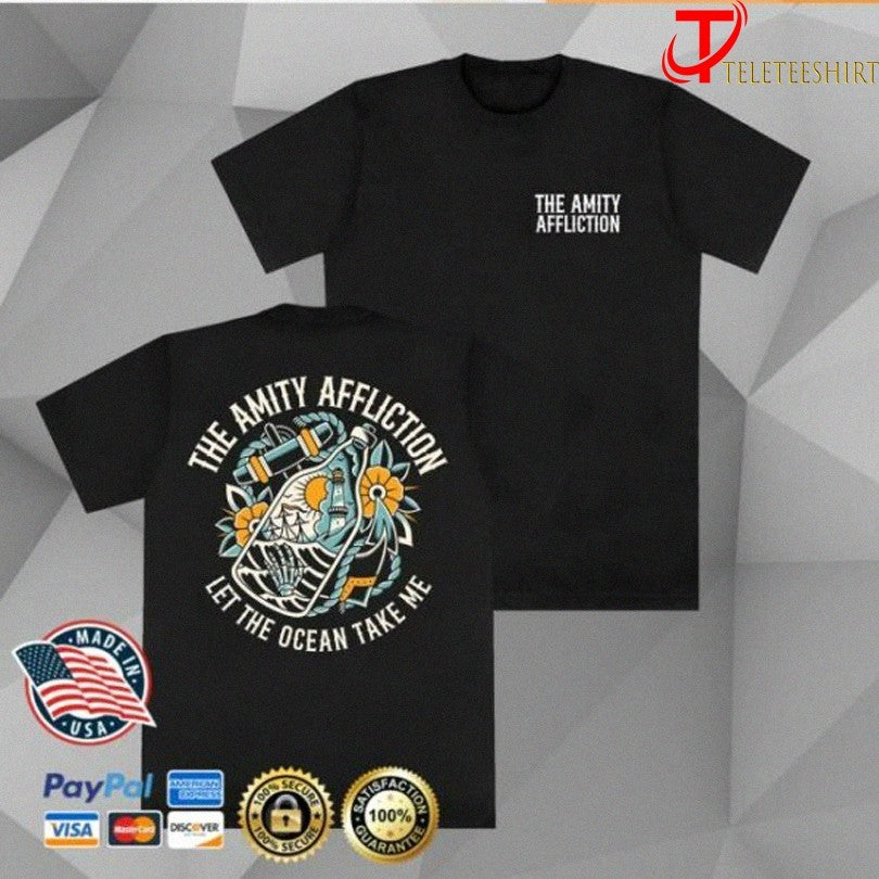 Official The Amity Affliction Let The Ocean Take Me Bottle Shirts Unisex , , , Long Sleeve Tee
