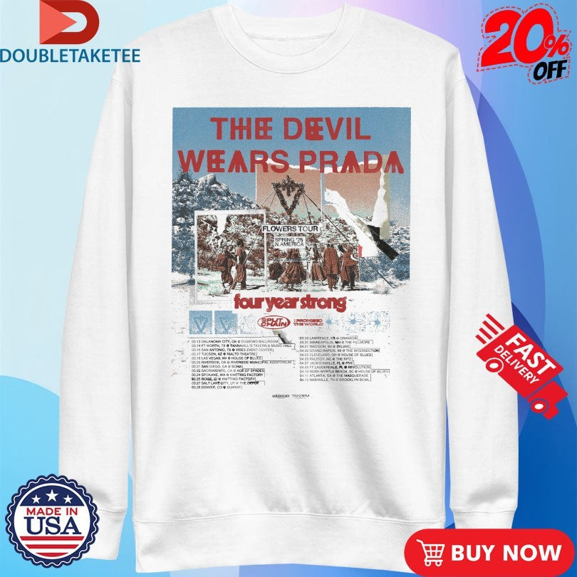 Official The Devil Wears Prada Spring USA Tour 2026 Dates Shirts Unisex , , , Long Sleeve Tee
