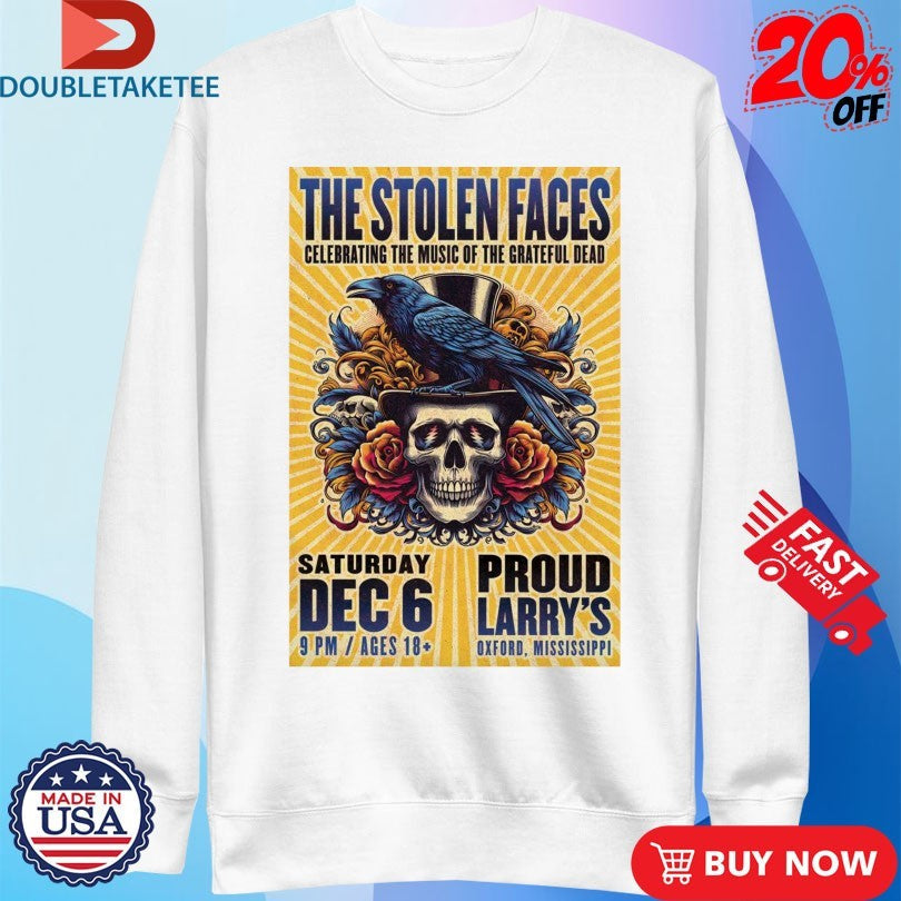 Official The Stolen Faces Event Oxford MS Dec 6 2025 Tour Skull Crowd Shirts Unisex , , , Long Sleeve Tee